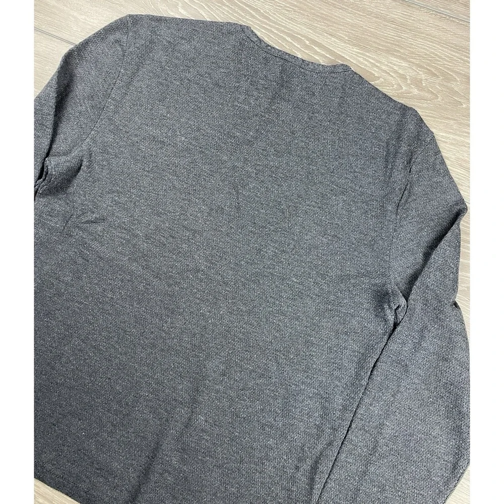 John Varvatos Men's‎ Long Sleeve Pullover Crew Neck Shirt Grey Size Large